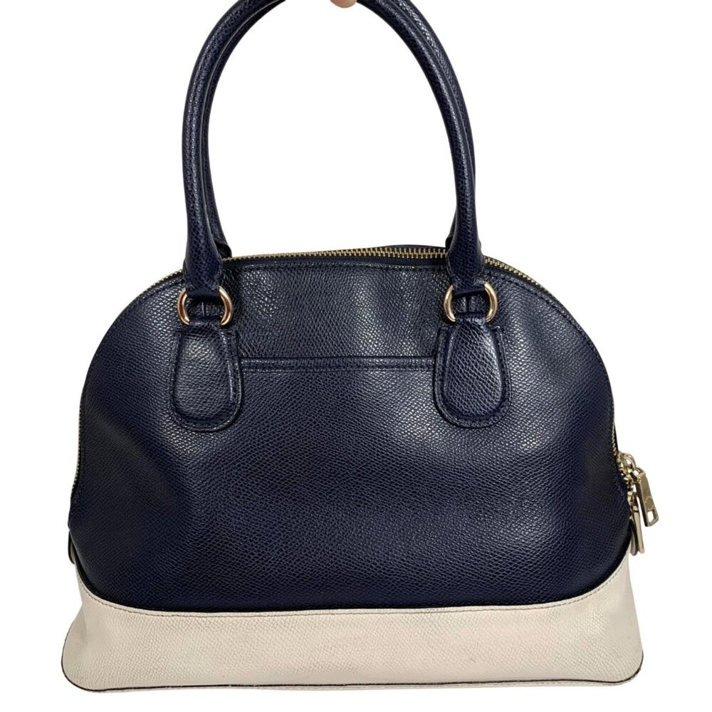 COACH Cora Crossgrain Domed Satchel F34491 Midnight/Chalk + Hang Tag *NO STRAP - Picture 3 of 13